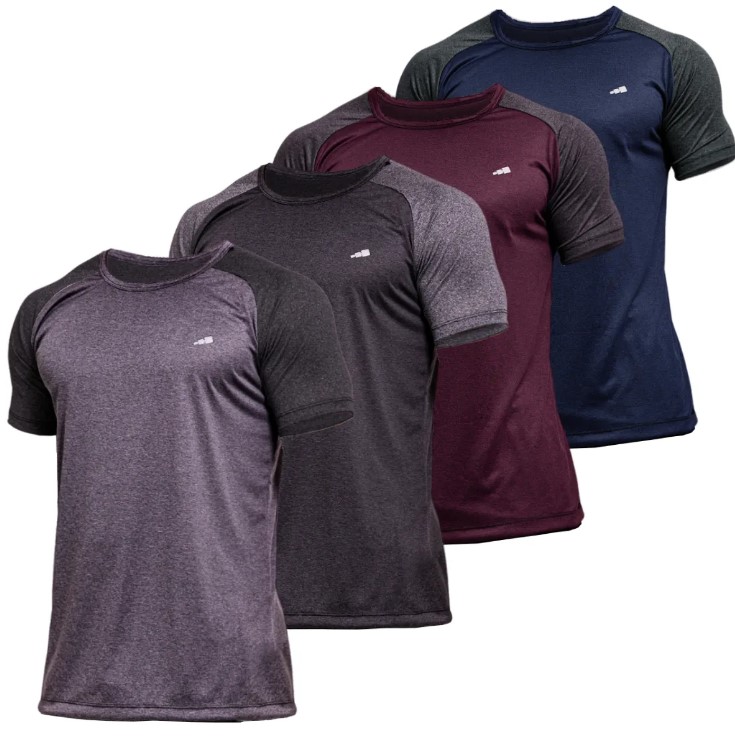 4 Camisetas Masculina Dry Fit Premium Camisa Academia Kit